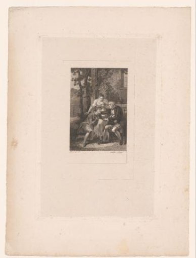 Couple with man on bench