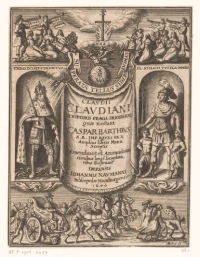 Allegorical title page with Theodosius I and Flavius Stilicho