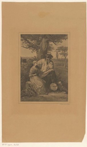 Man and a woman under a tree