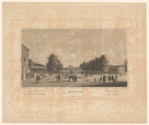 View of the courtyard in front of the Kurhaus in Wiesbaden