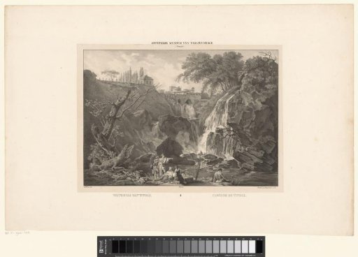 Waterfalls at Tivoli with the Villa of Maecenas