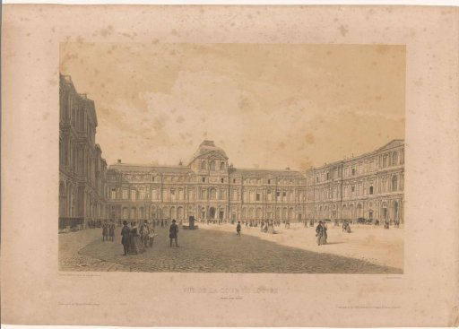 View of the Courtyard (Cour Carrée) of the Louvre