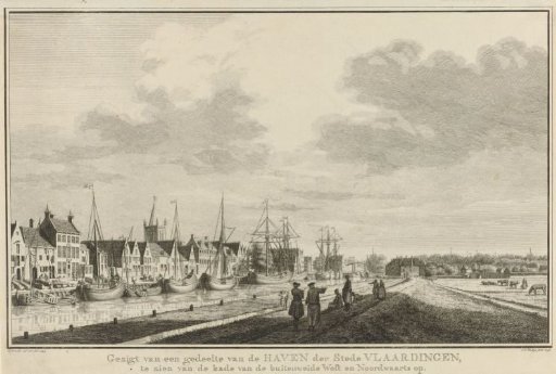 View of a section of the harbor of Vlaardingen