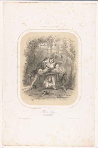 Two pairs of suitors in a tavern
