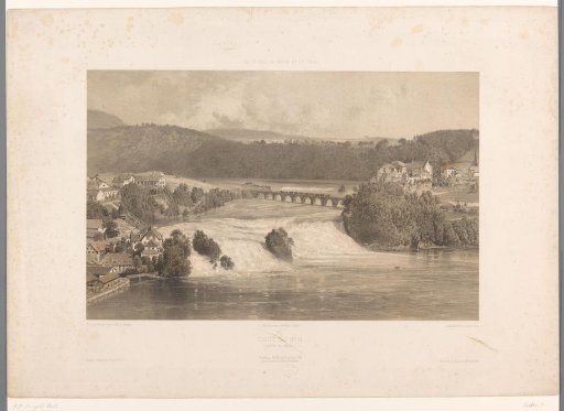 Landscape with the Rhine Falls near Schaffhausen