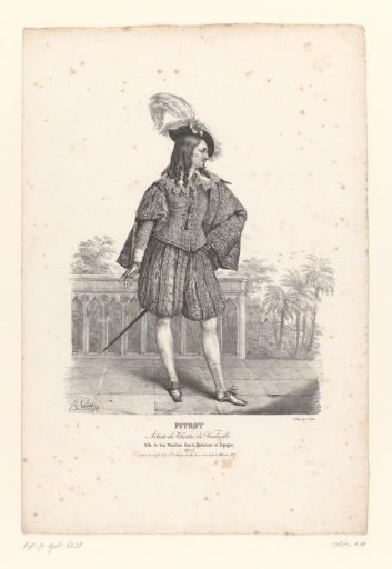 Portrait of Dominique Pitrot as Don Mendoze in the vaudeville La Parisienne en Espagne