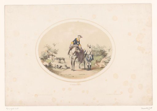 Lady on Horseback Meets a Gentleman