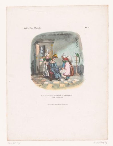 Lady giving dirty laundry to the washerwoman