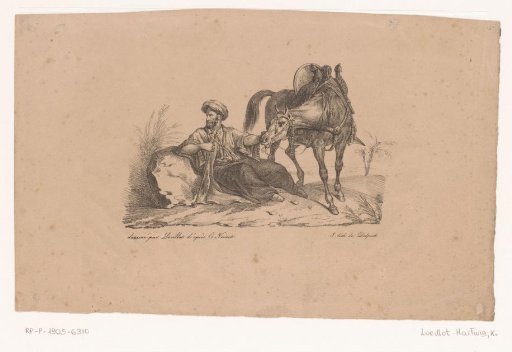 Seated Man in Ottoman Dress with a Horse