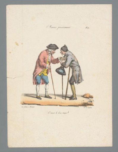 Two old men in conversation