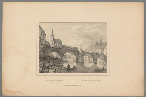 View of a bridge over the Nahe near Kreuznach