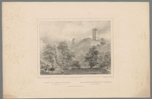 View of the castle of Sponheim