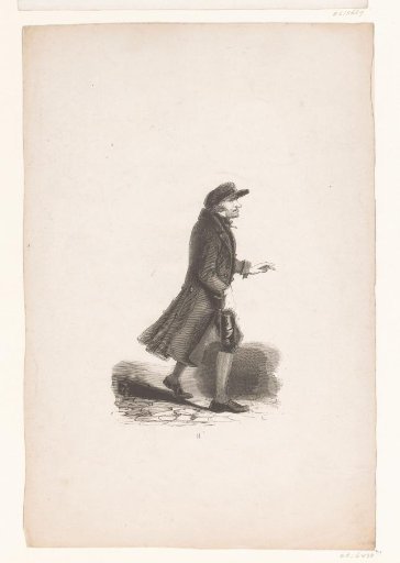 Man with cap and long coat