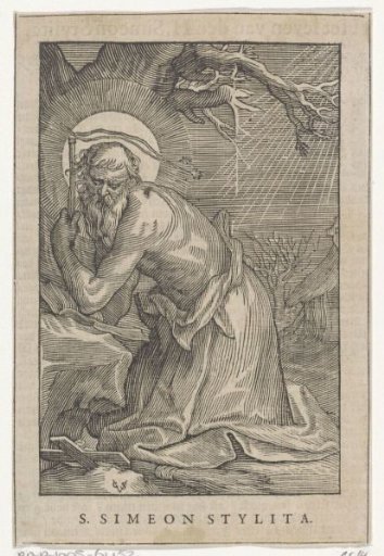 Saint Simeon Stylites the Elder as a hermit