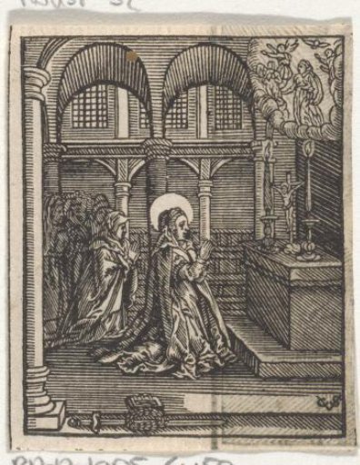 Saint Kneeling before a Crucifix