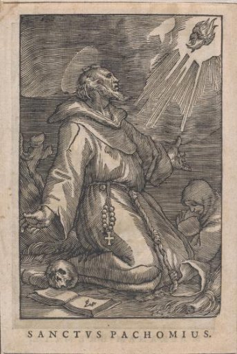Saint Pachomius the Elder as a hermit