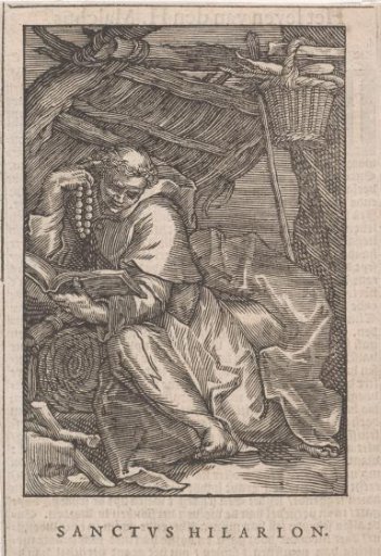 Saint Hilarion the Great as a hermit