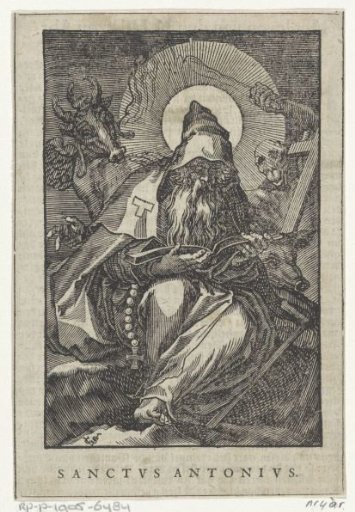 Saint Anthony the Great of Egypt as a hermit