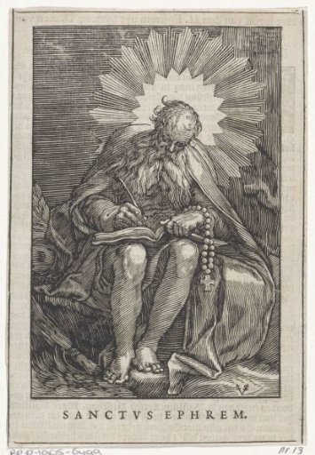 Saint Ephraim the Syrian as a hermit