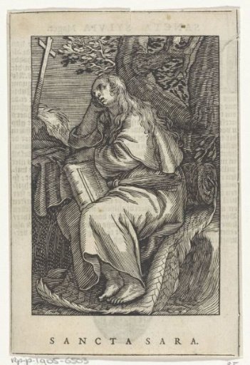 Saint Sara of Libya as a hermitess