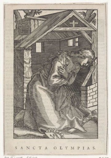 Saint Olympias of Constantinople as a hermitess