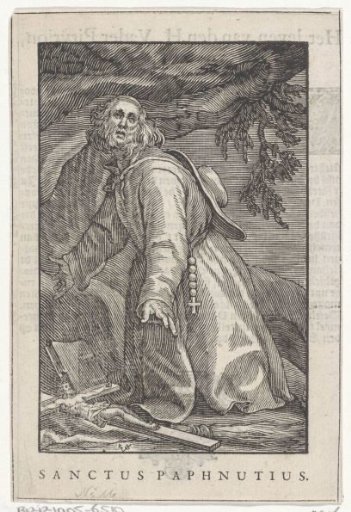 Saint Paphnutius as a hermit