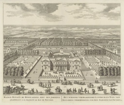 Palace Honselaarsdijk in bird's-eye view
