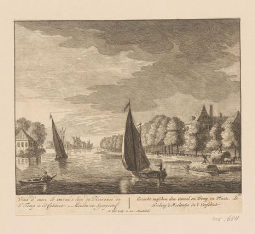 View of the Amstel at the inn Het Molentje and the Trompenburg estate