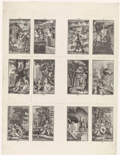 Twelve narrative scenes