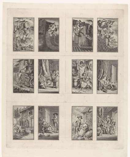 Twelve scenes of lovers