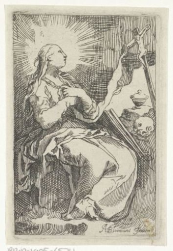 Penitent Mary Magdalene in the Cave before a Crucifix