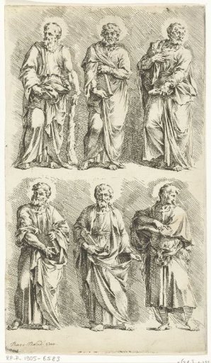 Six standing apostles (?)