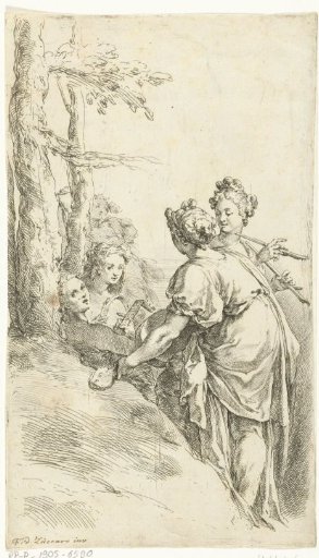 Musicians in a landscape