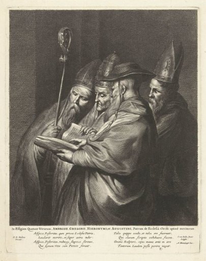 Four Church Fathers: Saints Ambrose, Gregory, Jerome and Augustine