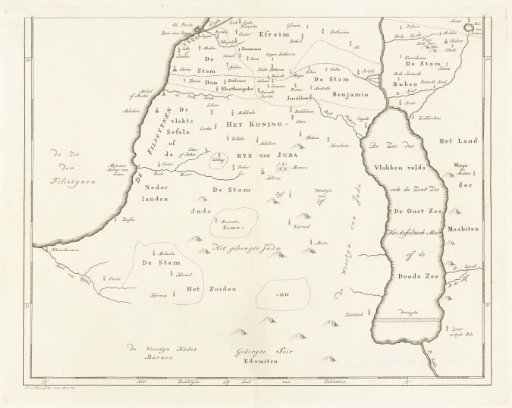 Map of the southern part of Palestine