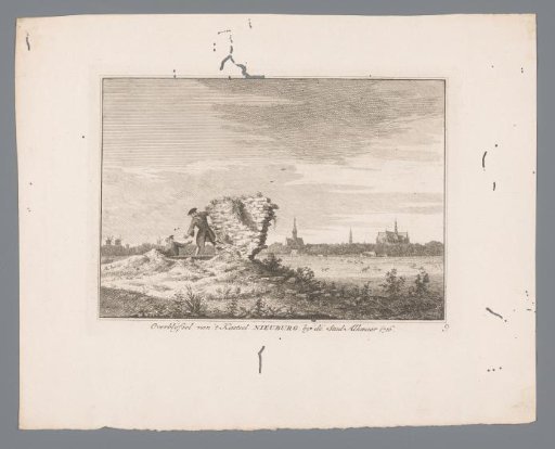View of the ruins of the castle at Nieuburg