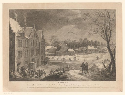 Winter village view