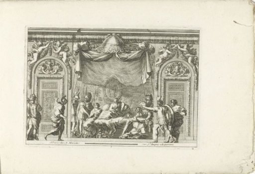 Alcove with the death of Cleopatra