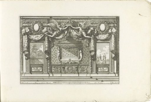 Alcove closed by a balustrade