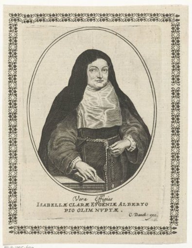 Portrait of Isabella Clara Eugenia dressed as a nun in oval