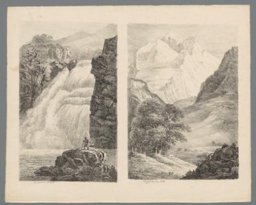 Two views of a Swiss landscape