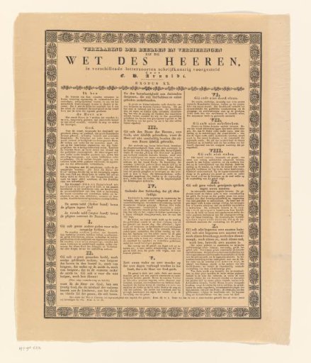 Explanation of the Representations on the Print 'Law of the Lord'