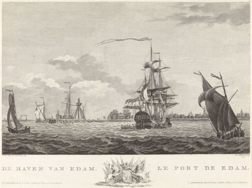 View of the harbour of Edam