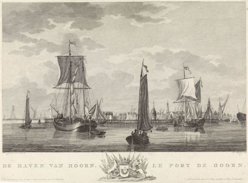 View of the harbour of Hoorn