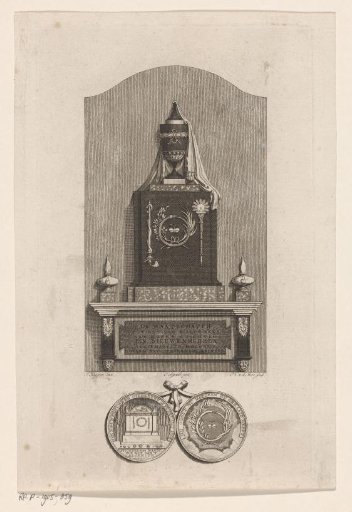 Tomb monument for Jan Nieuwenhuyzen in the Great Church in Monnickendam and medal