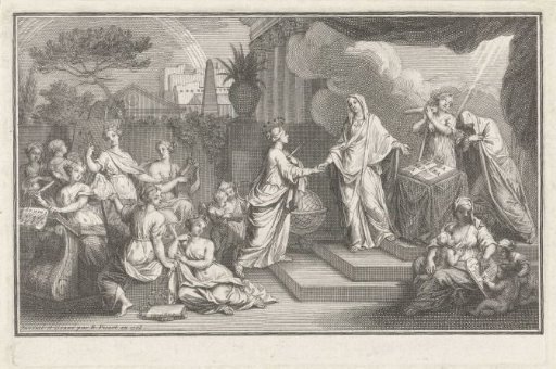 Allegorical representation of the agreement between religion and philosophy, or faith and reason