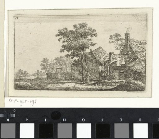 Landscape with Farmhouses and Woman with Child