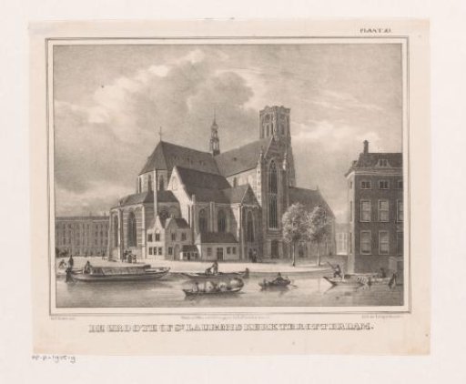 View of the Saint Lawrence Church, Rotterdam