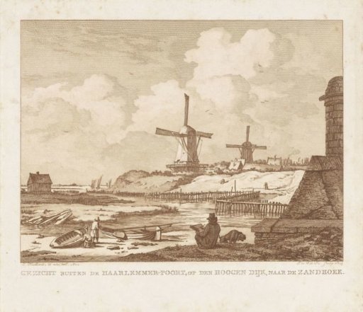 View Outside the Haarlemmerpoort in Amsterdam with a Sitting Sketcher