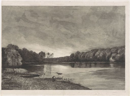 Pond with Two Herons